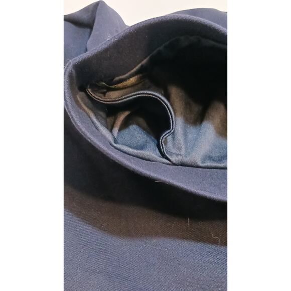 Puweer Women's Small Navy Blue Shaped Ruched Midi Pencil Skirt Rayon Blend NWT - Picture 5 of 9